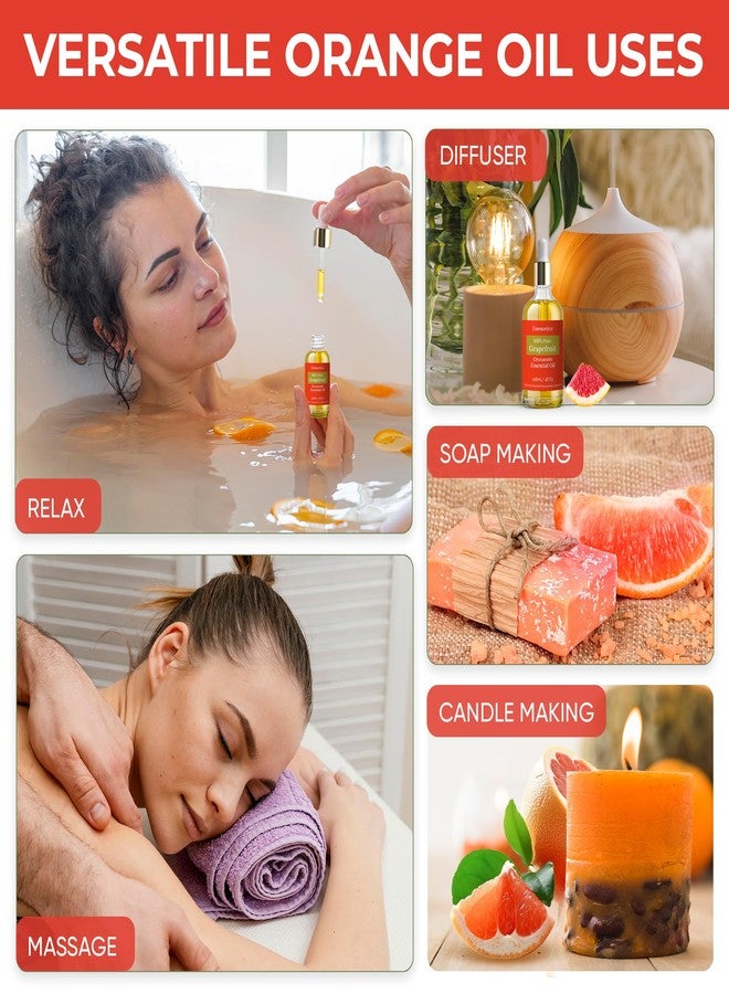 Essencetics 4 oz Grapefruit Essential Oil Organic - 100% Natural - Infused with Olive & Sunflower Oils - Therapeutic Grade Grapefruit Oil for Skin, Hair Care, Aromatherapy & Diffuser - Image 3